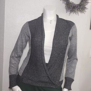 Chic Two-Tone Cardigan Sweater
